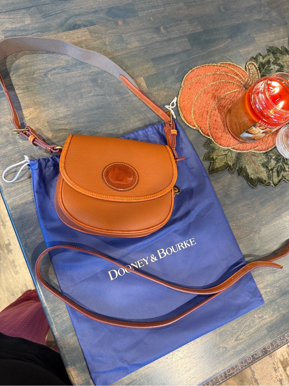 Dooney & Bourke Saddle Crossbody Bag in Cognac Brown